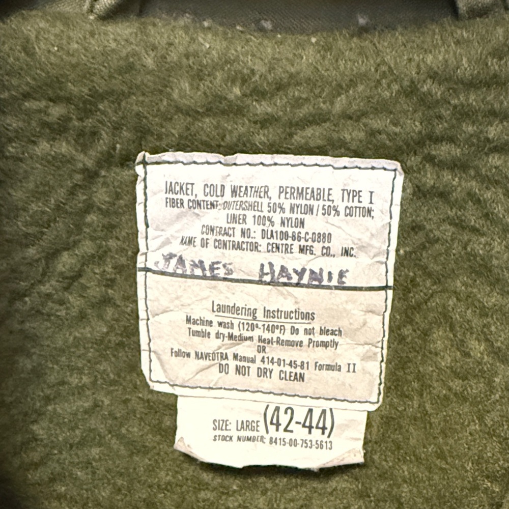 Men’s Vintage Deck Jacket Olive - image 2